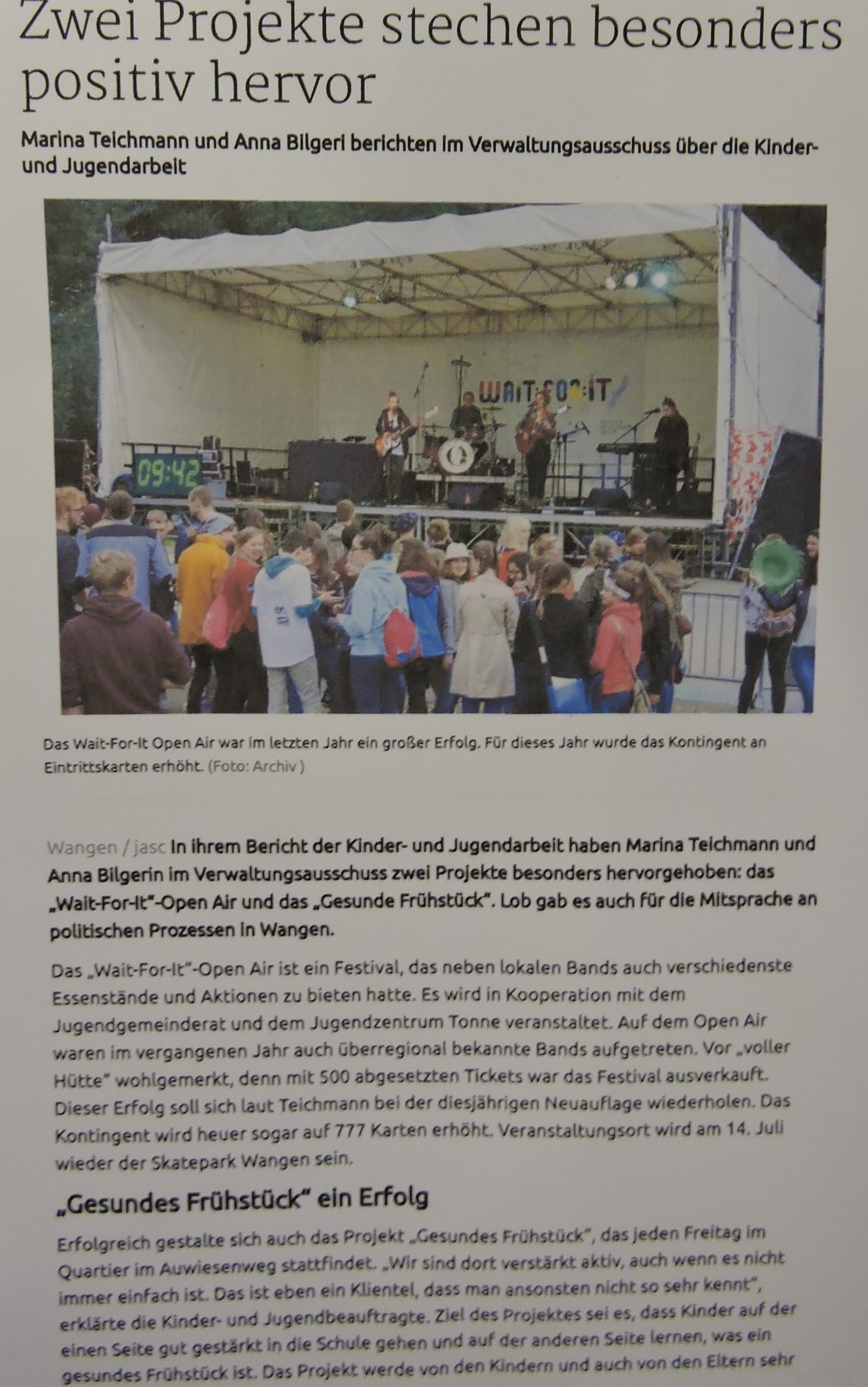 1. Teil Jahresberichtvorstellung