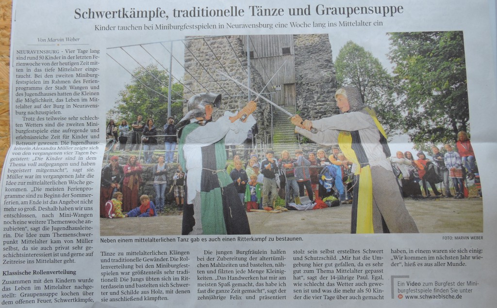 Artikel Miniburgfestspiele