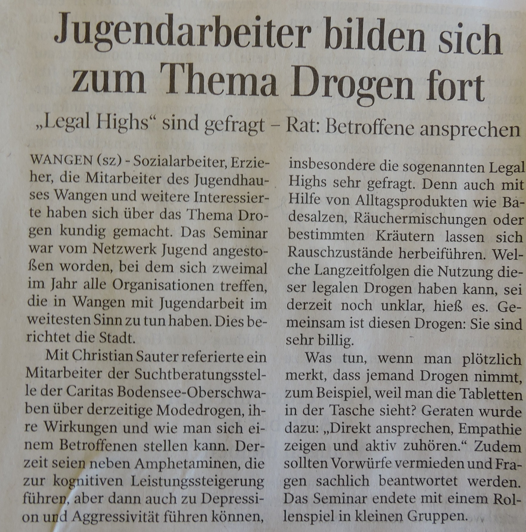 Fortbildung Drogen