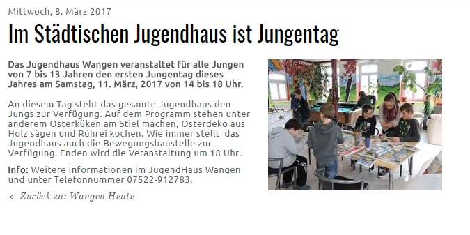 Jungentag März