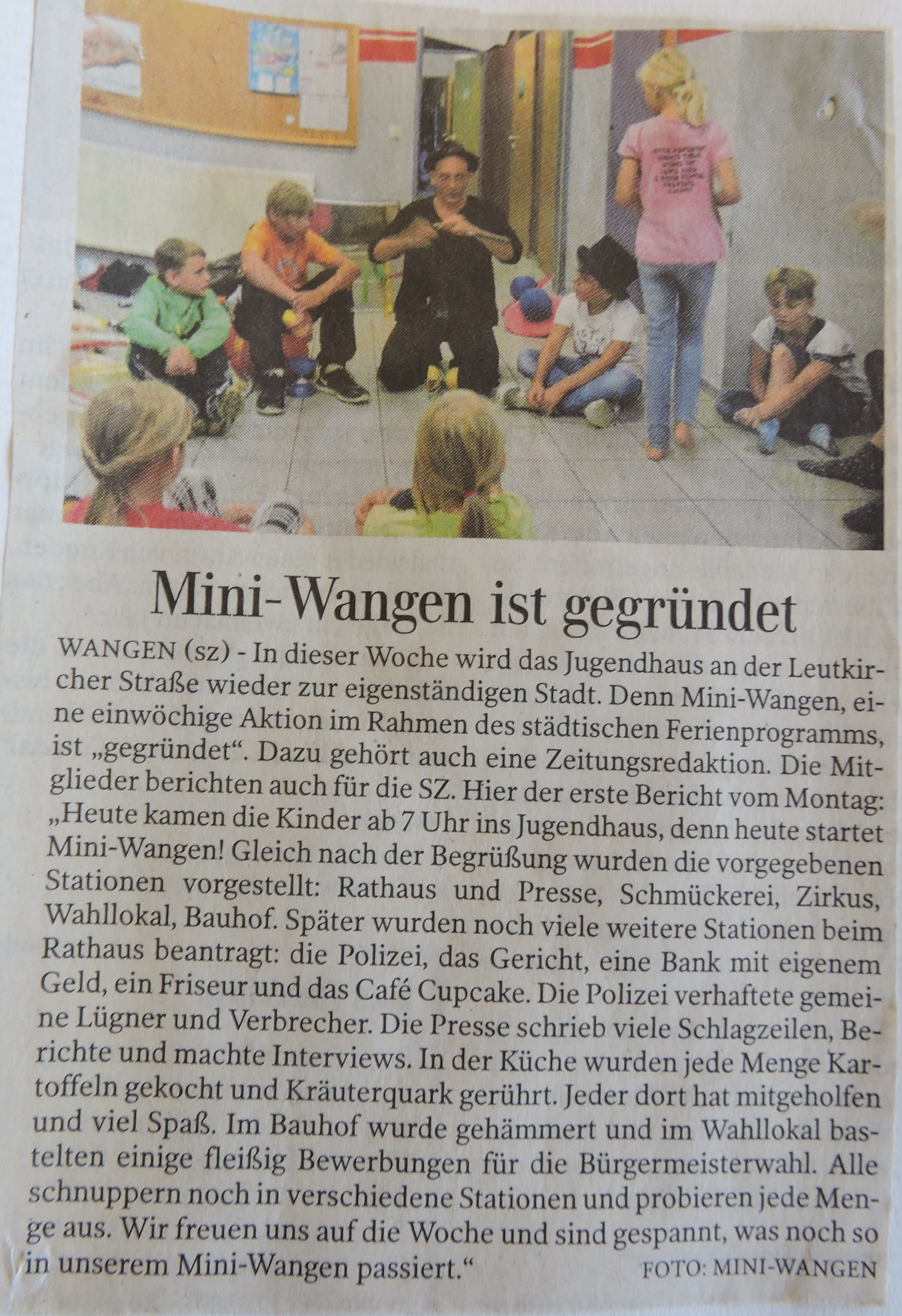 Mini Wangen Tag 1