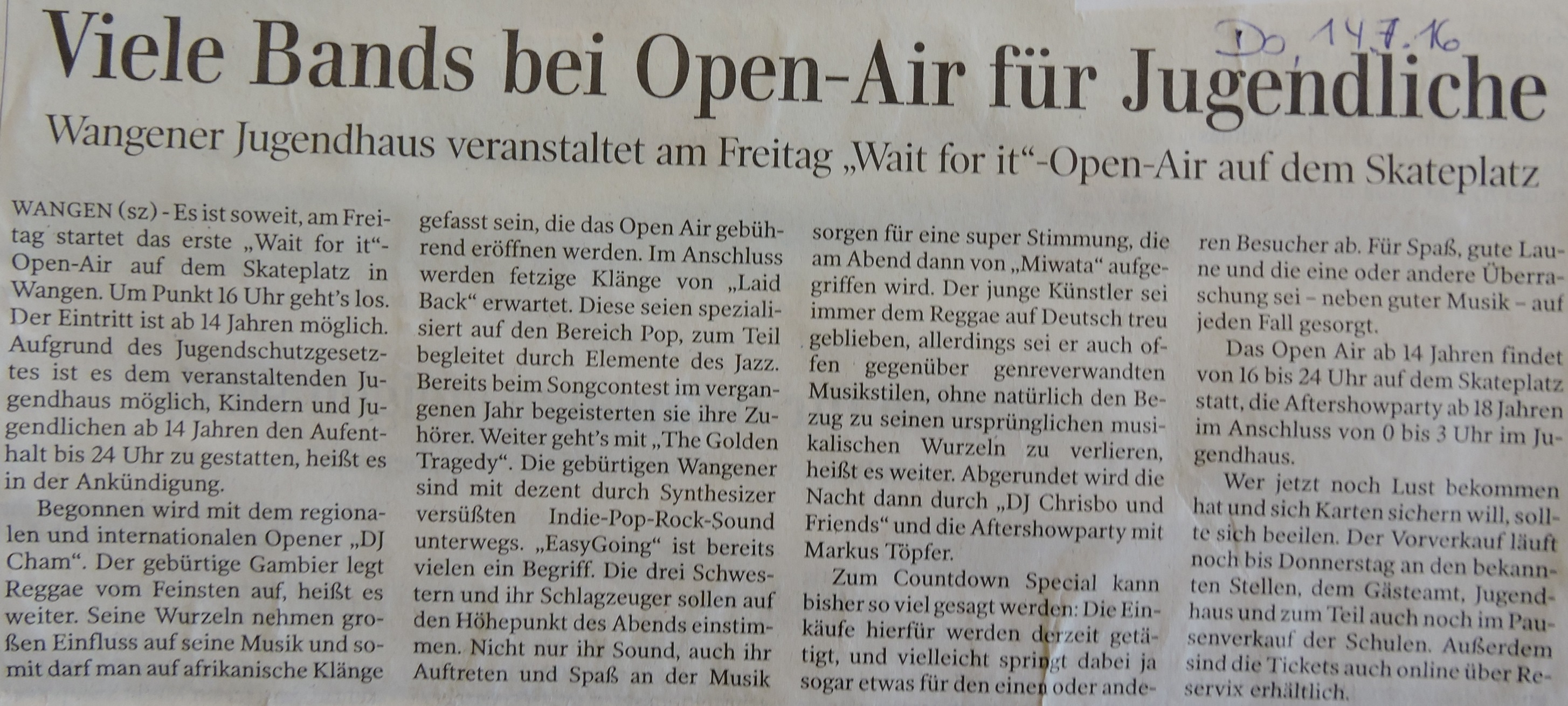 Vorbericht wait for it