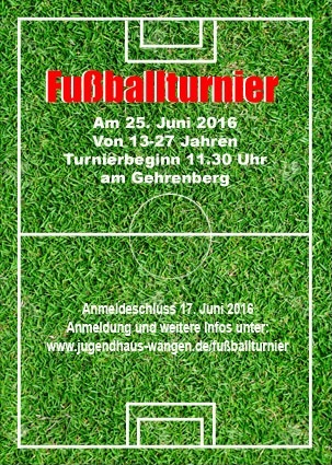 Fußballturnier Flyer